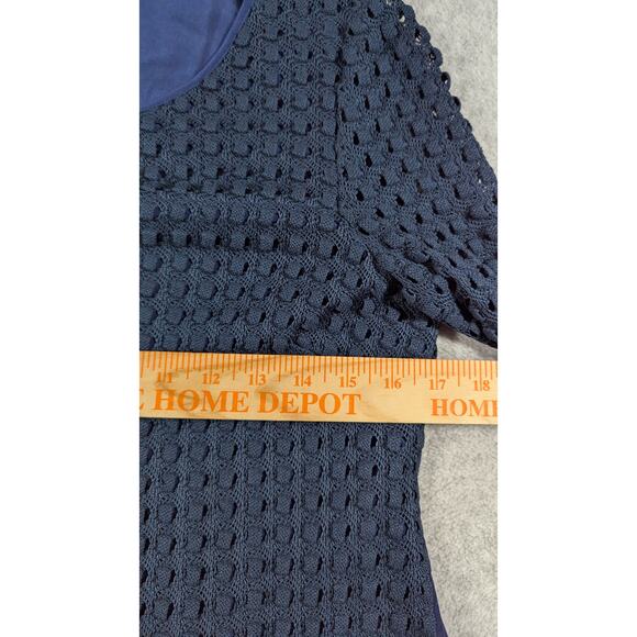 Sachin + Babi Women Dress Size 6 Textured Crochet Silk Blend Layered Back - Picture 8 of 9